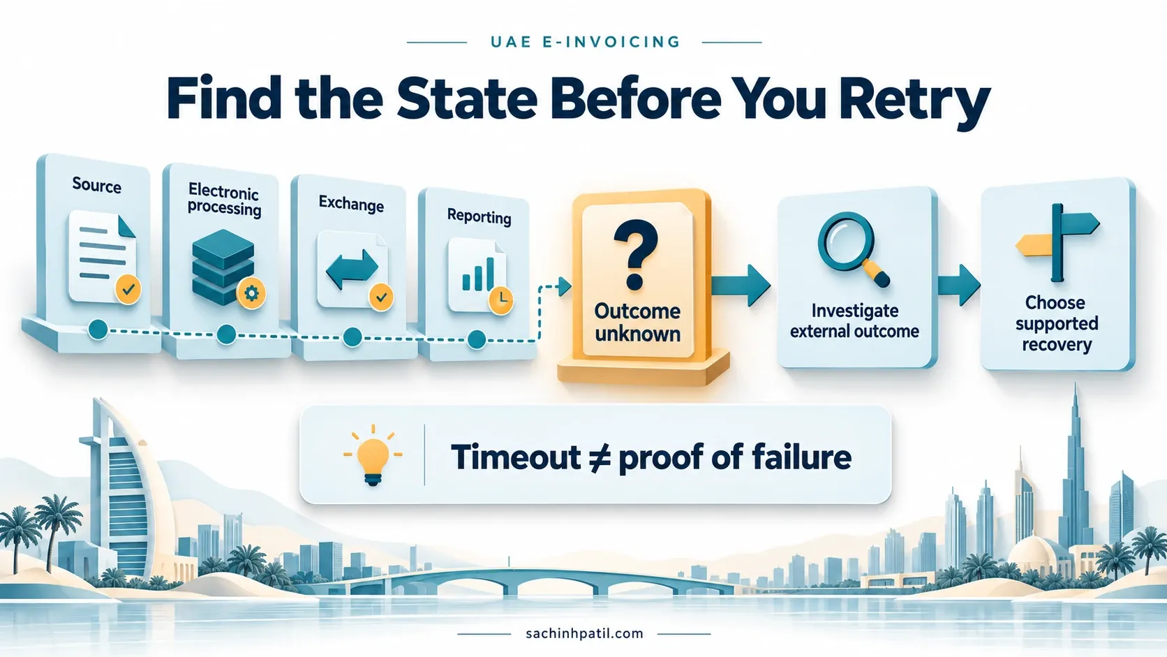 UAE e-invoicing infographic about monitoring and error handling.