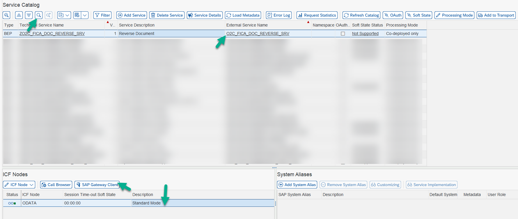 OData service catalog in /IWFND/MAINT_SERVICE