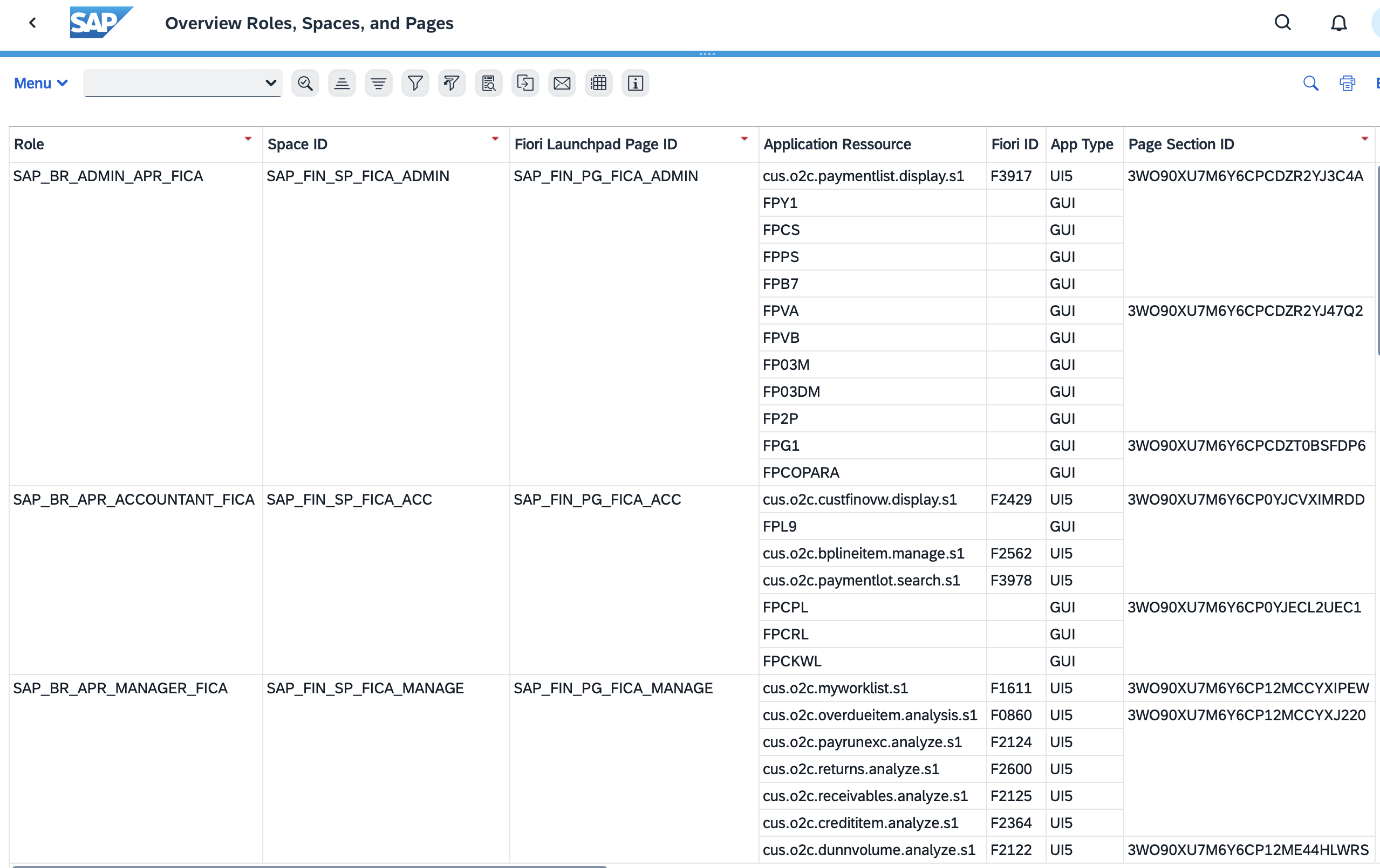 Filtered /UI2/RSP_LIST output